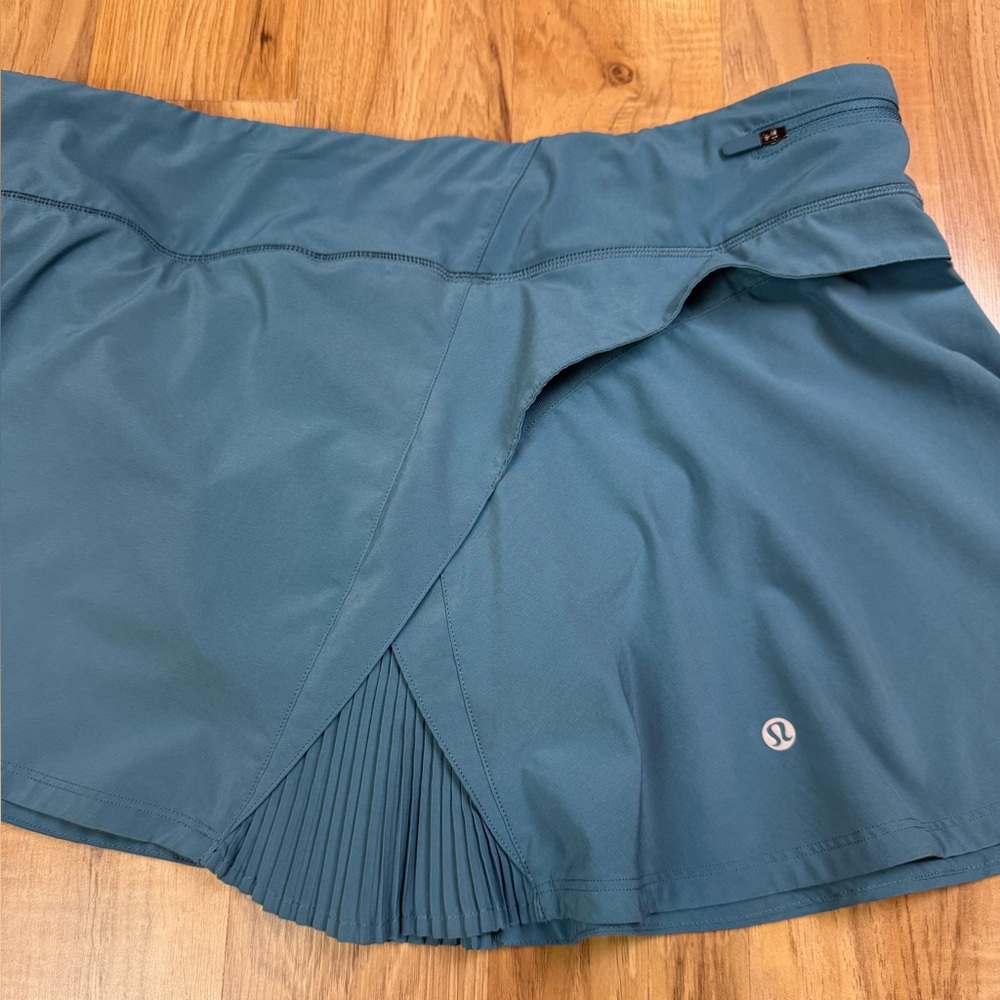 Lululemon Peek Pleat High-Rise Tennis Skirt Tidal Teal Women10 Tidal Teal Skort